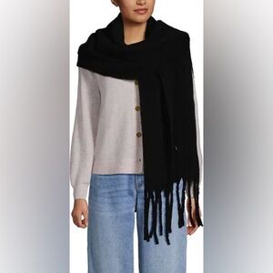 NWOT Tasha Black Blanket Scarf